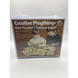Vtg Creative Playthings J1600 Mini Puzzles‎ Transportation 18 Puzzles 4 PCs Each